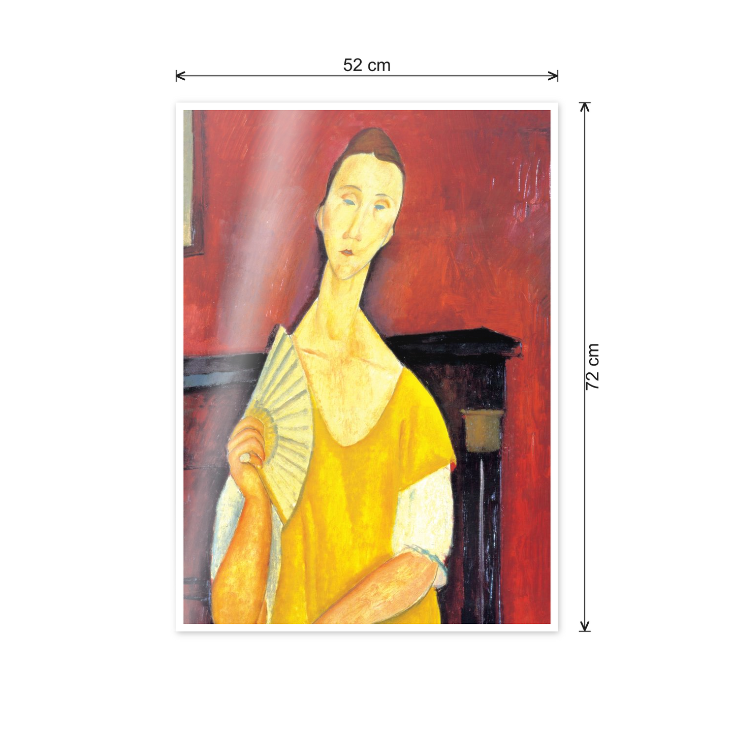 Homage to Modigliani - Woman With A Fan cm 50x70 - misure