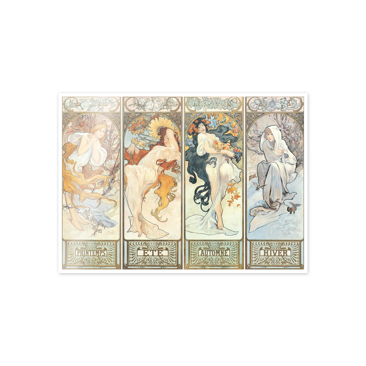 Homage to Mucha - Les Saisons, 1897 cm 70x50