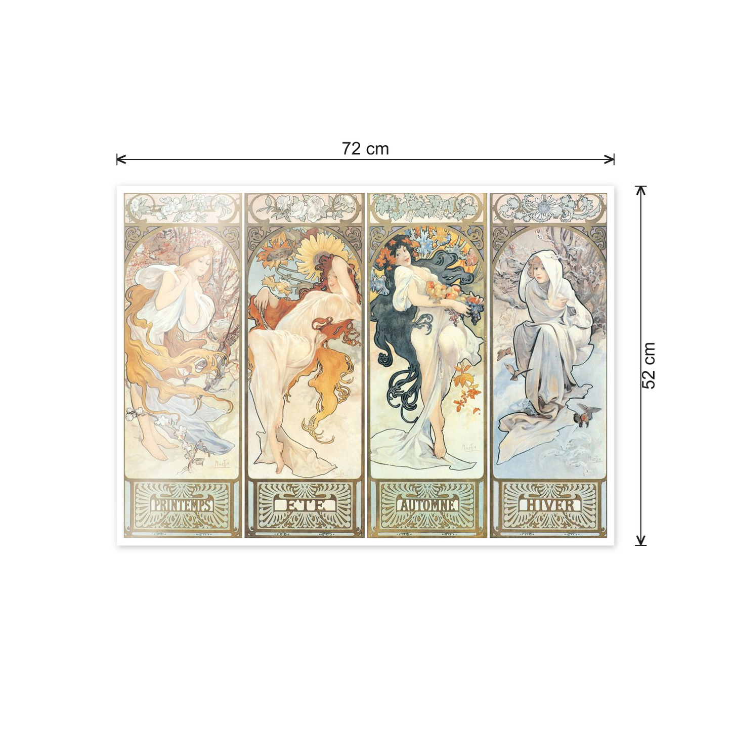 Homage to Mucha - Les Saisons, 1897 cm 70x50 - misure
