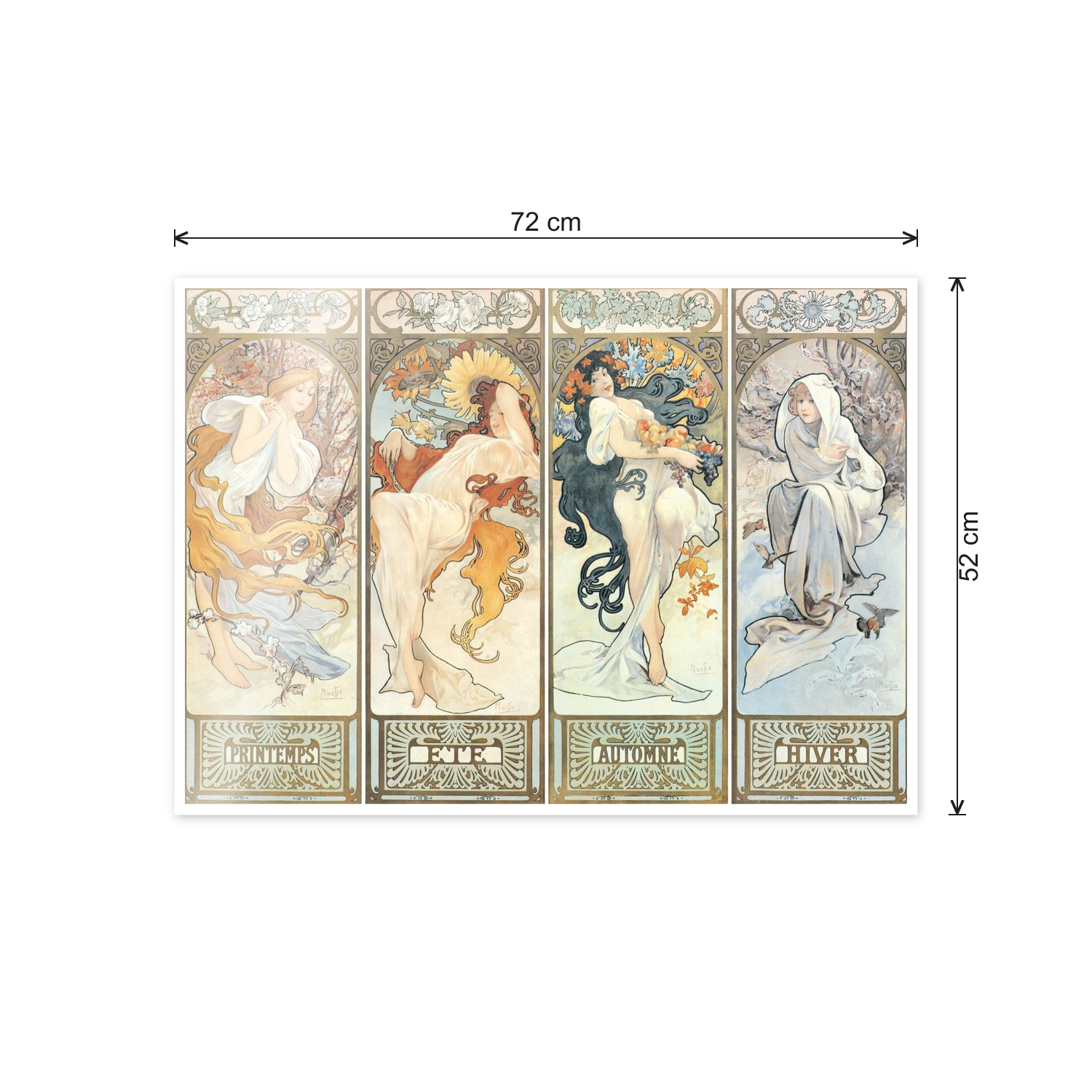 Homage to Mucha - Les Saisons, 1897 cm 70x50 - misure