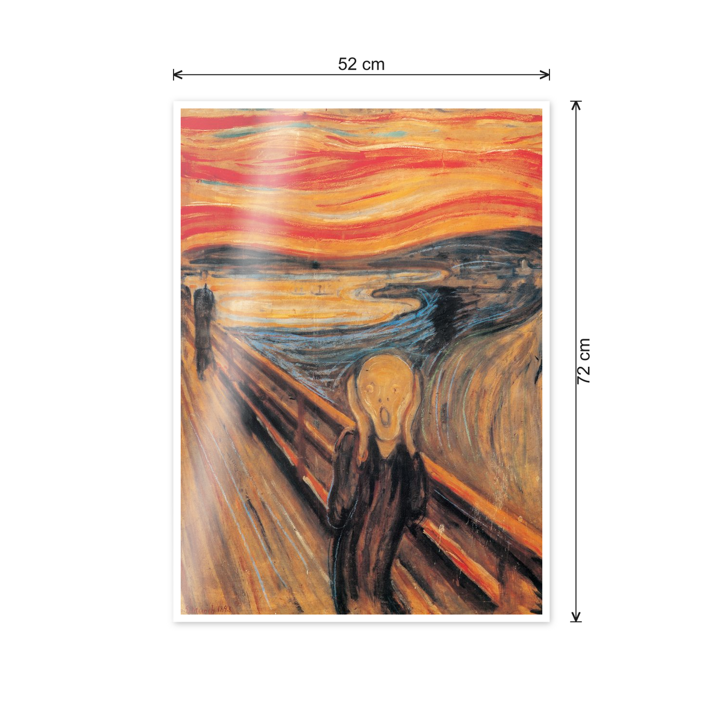 Homage to Munch - The Scream cm 50x70 - misure
