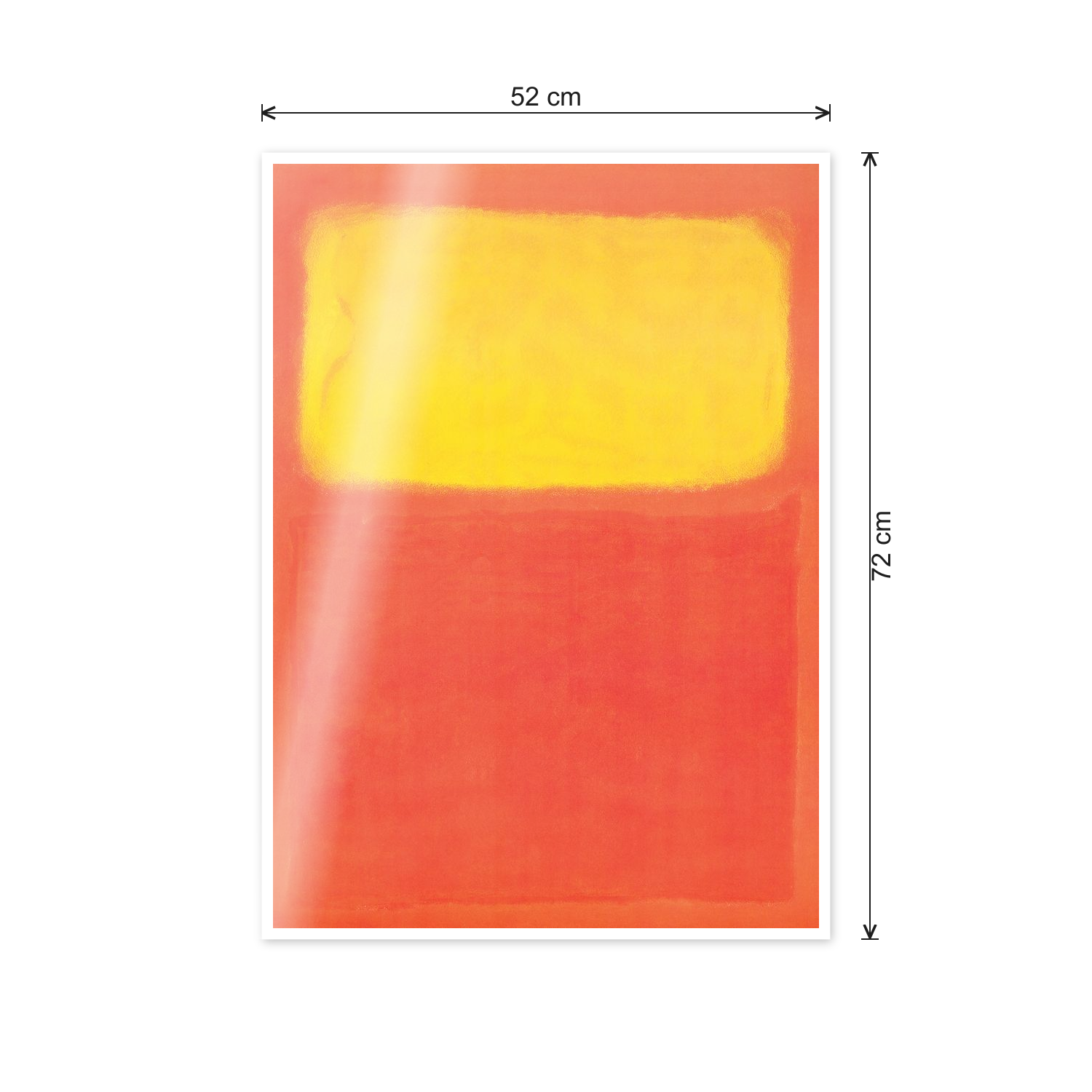 Homage to Rothko - Orange And Yellow cm 50x70 - misure