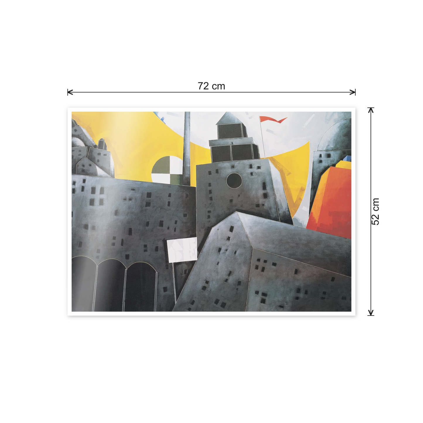 Homage to Tadini - Italian city cm 70x50 - misure