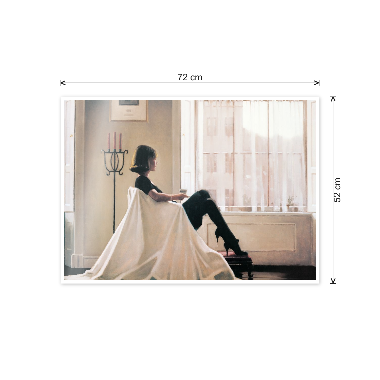 Homage to Vettriano - In Thoughts Of You cm 70x50 - misure