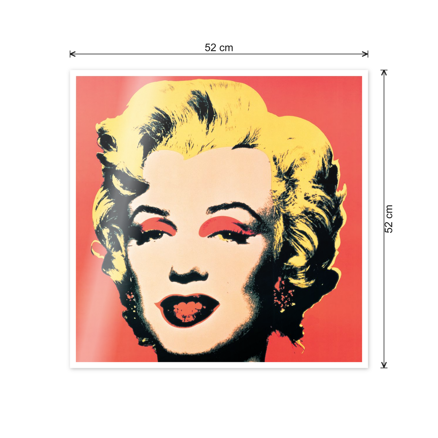 Homage to Warhol - Marilyn, 1967 cm 50x50 - misure
