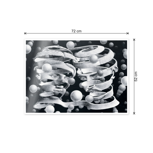 Homage to Escher - Bond Of Union, 1956 cm 70x50 - misure