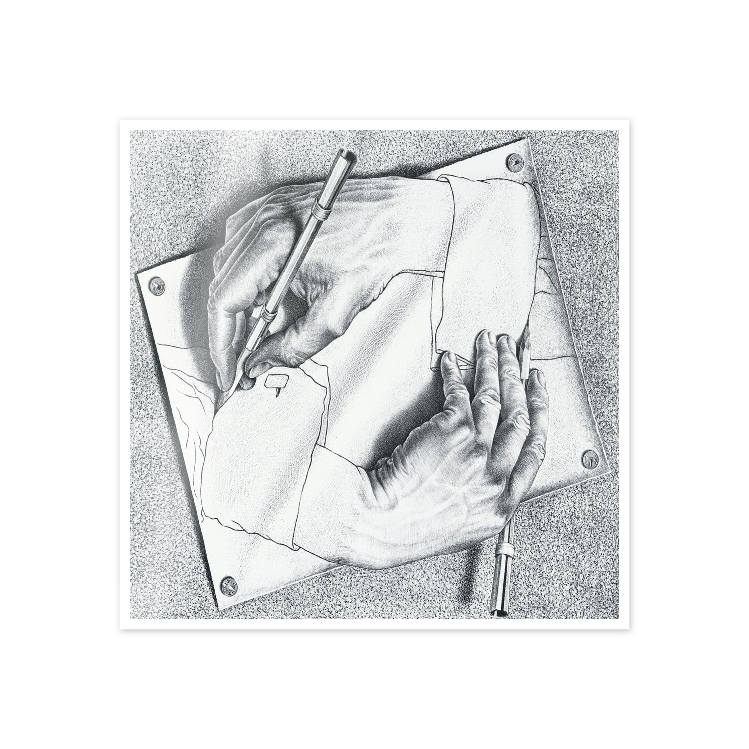 Homage to Escher - Drawing Hands, 1948 cm 50x50