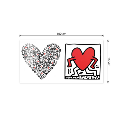 Homage to Haring - Untitled cm 100x50 - misure