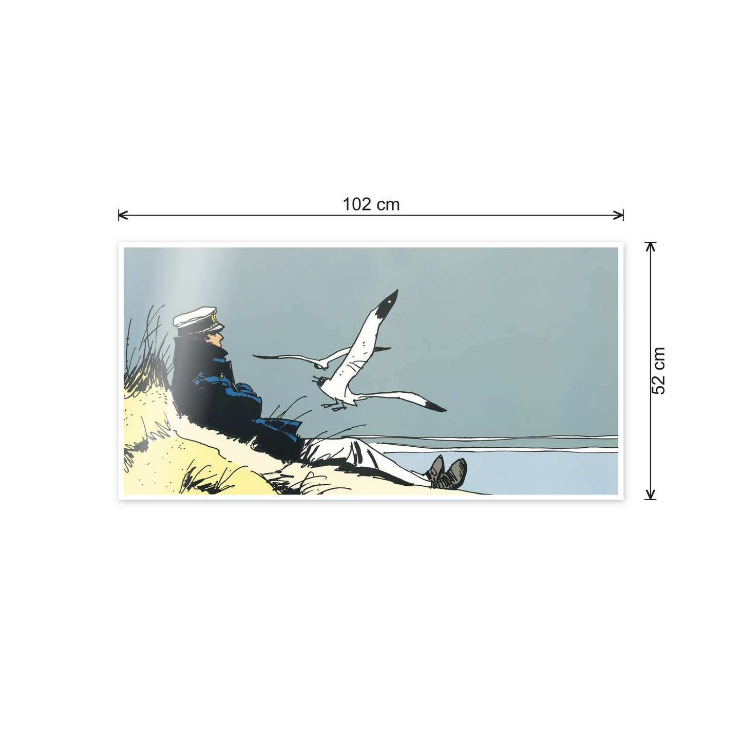 Homage to Hugo Pratt - Corto Marin cm 100x50 - misure