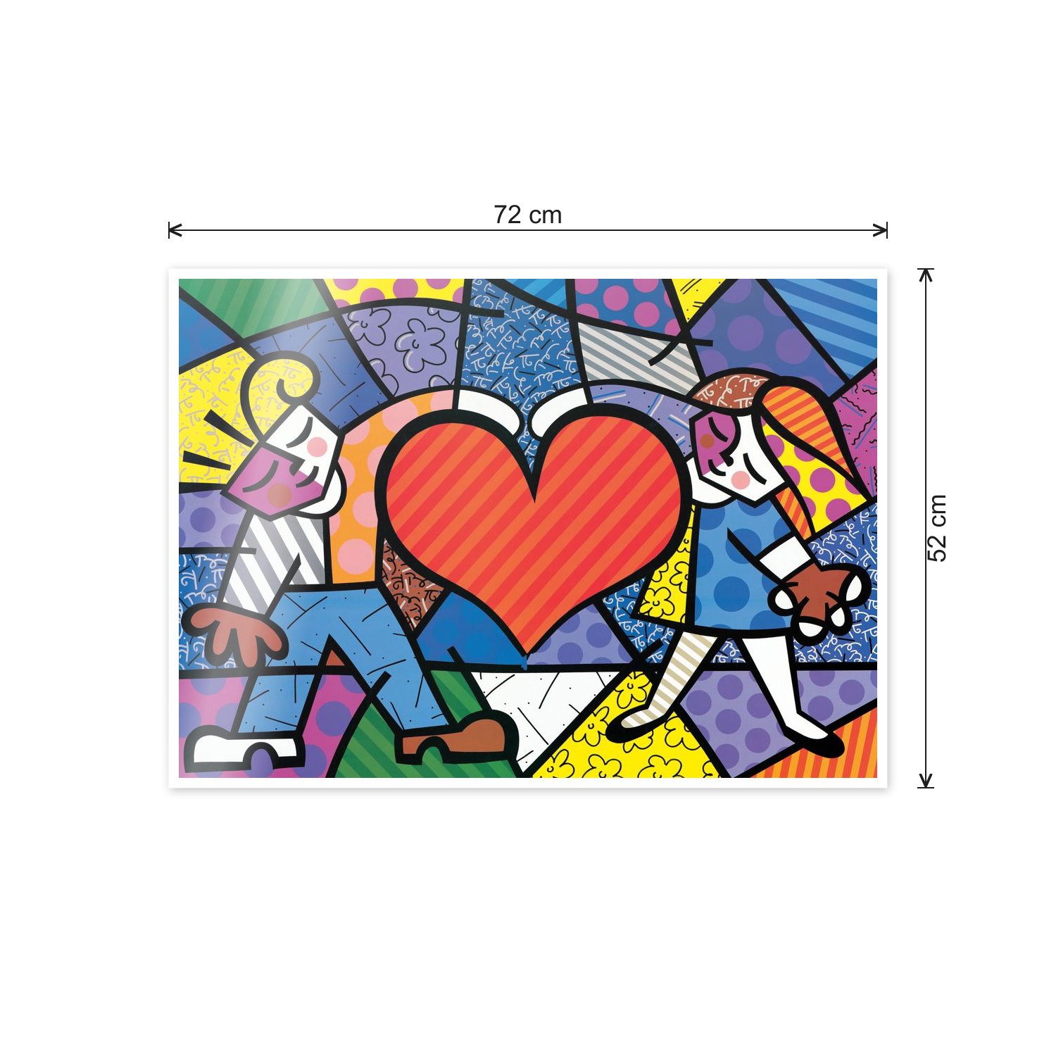 Pop heArt cm 70x50 - misure