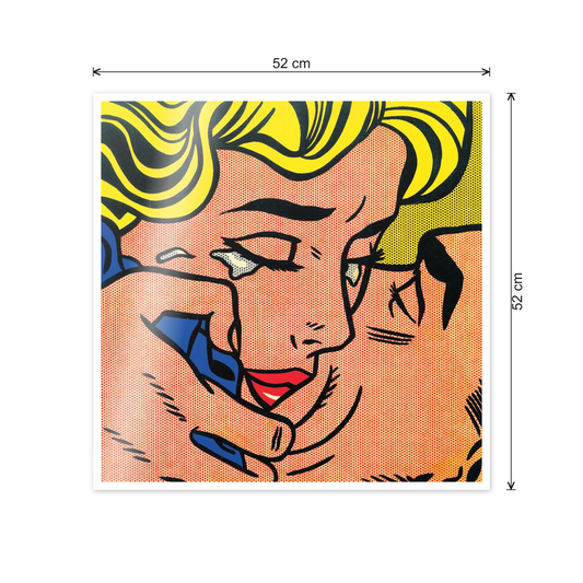 Homage to Lichtenstein - Kiss - cm 52x52 - Adesivo da Muro