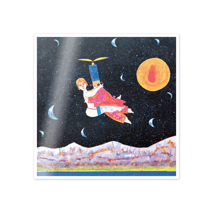 Homage to Musante - Flying Lovers over the Lake cm 50x50