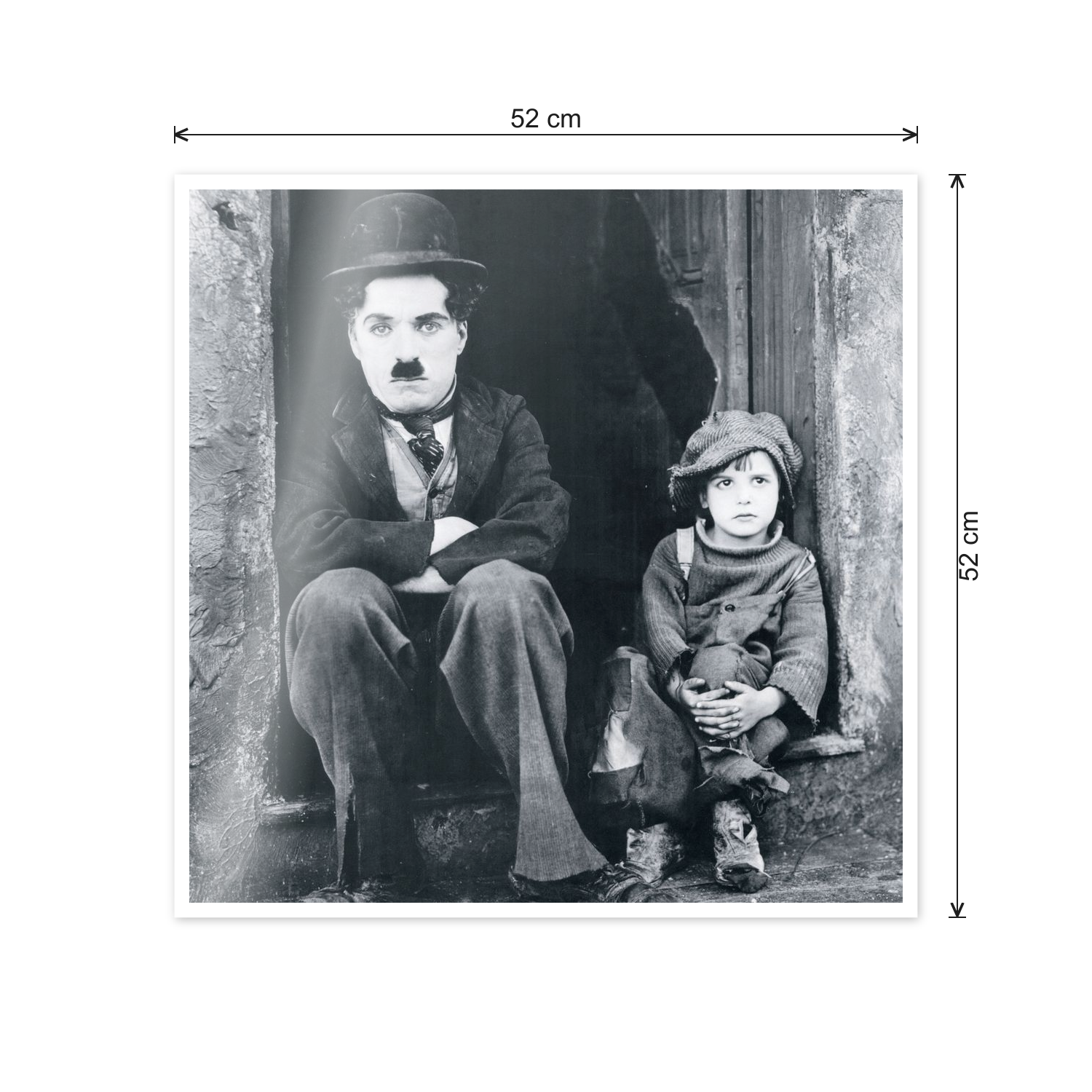 Charlie Chaplin, Modern Times cm 50x50 - misure