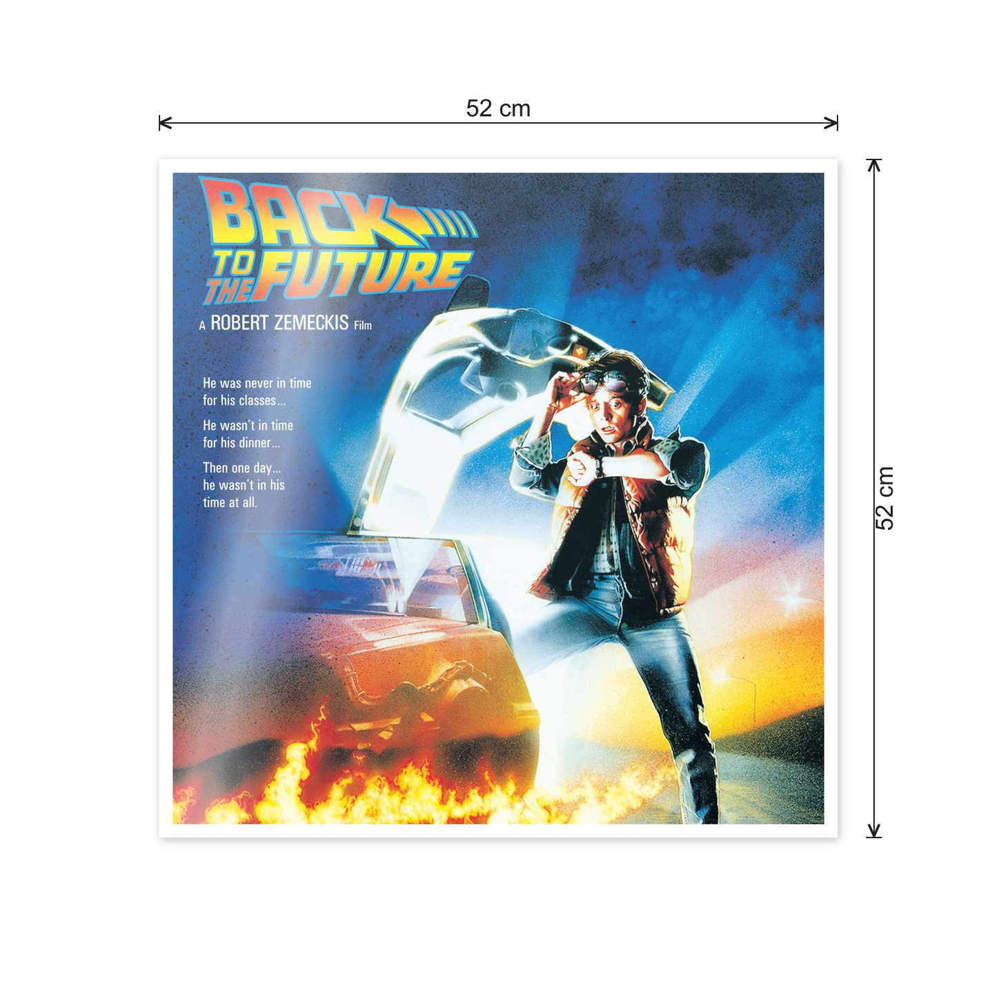 Back To The Future cm 50x50 - misure