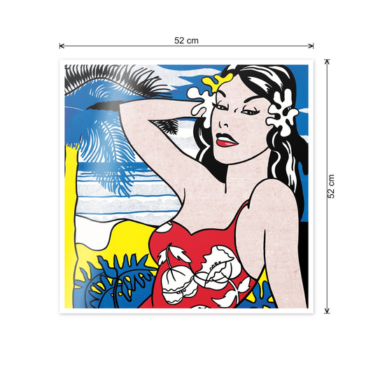 Homage to Lichtenstein - Aloha cm 50x50 - misure