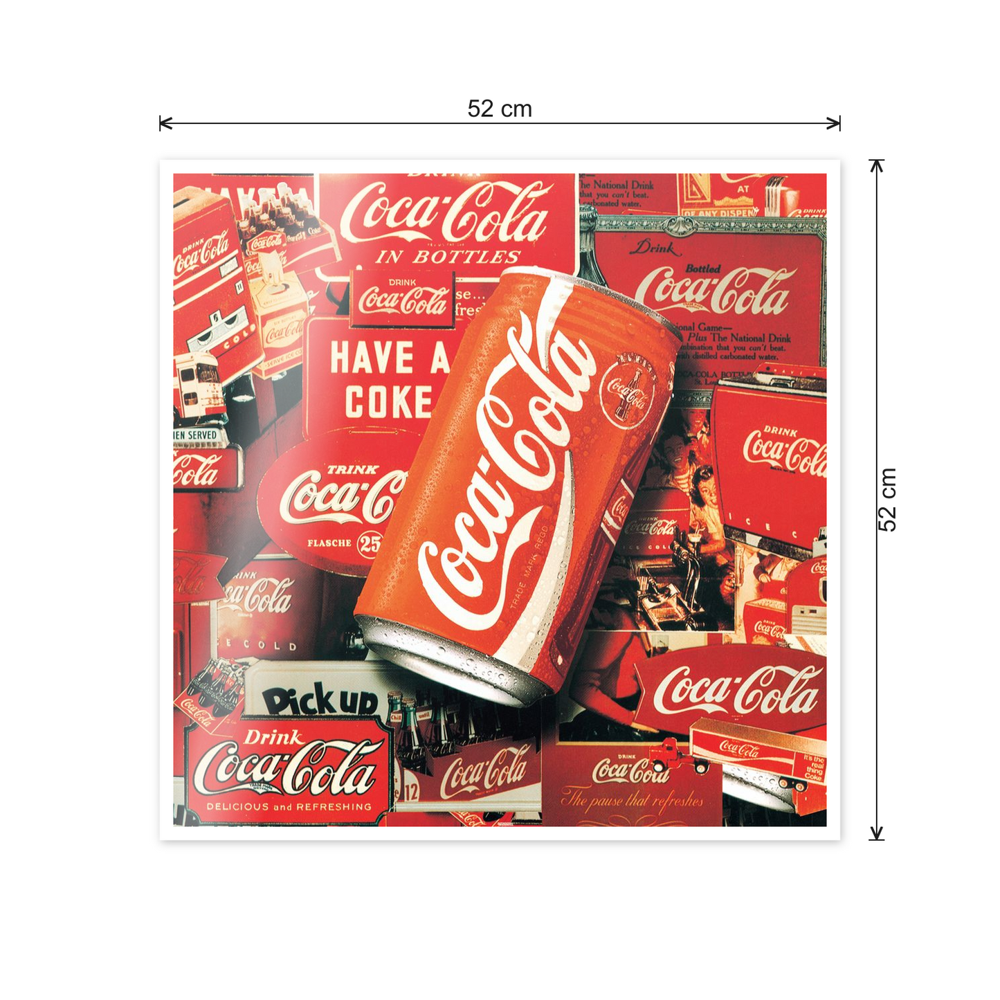 Homage to Coke cm 50x50 - misure