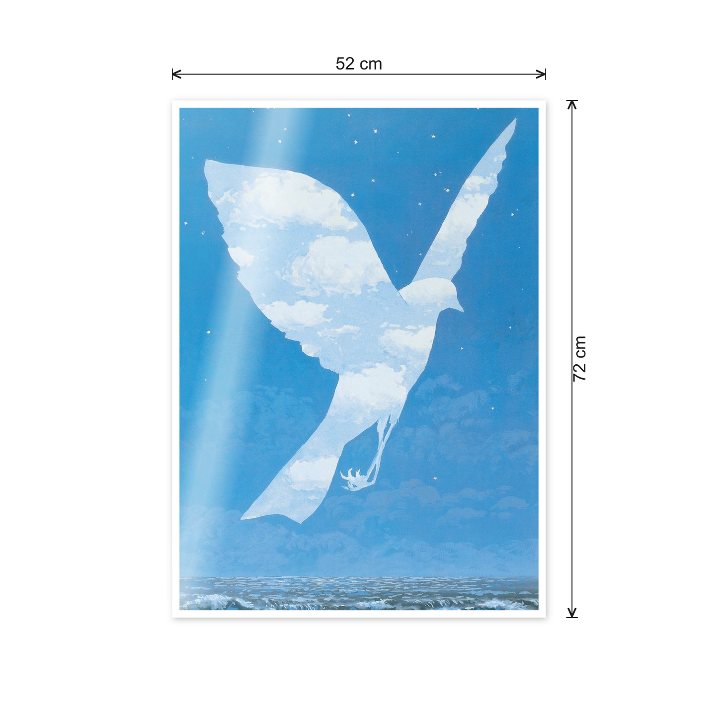 Homage to Magritte - L'Entree en Scene cm 50x70 - misure