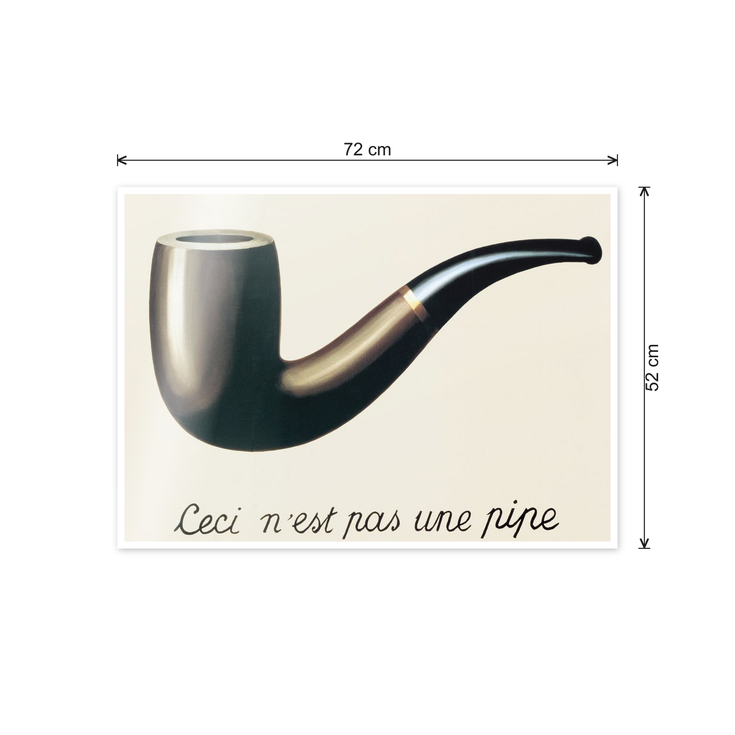 Homage to Magritte - La Trahison Des Images cm 70x50 - misure