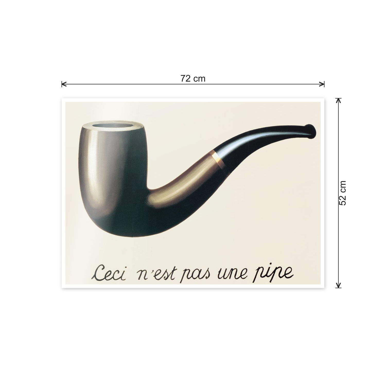 Homage to Magritte - La Trahison Des Images cm 70x50 - misure