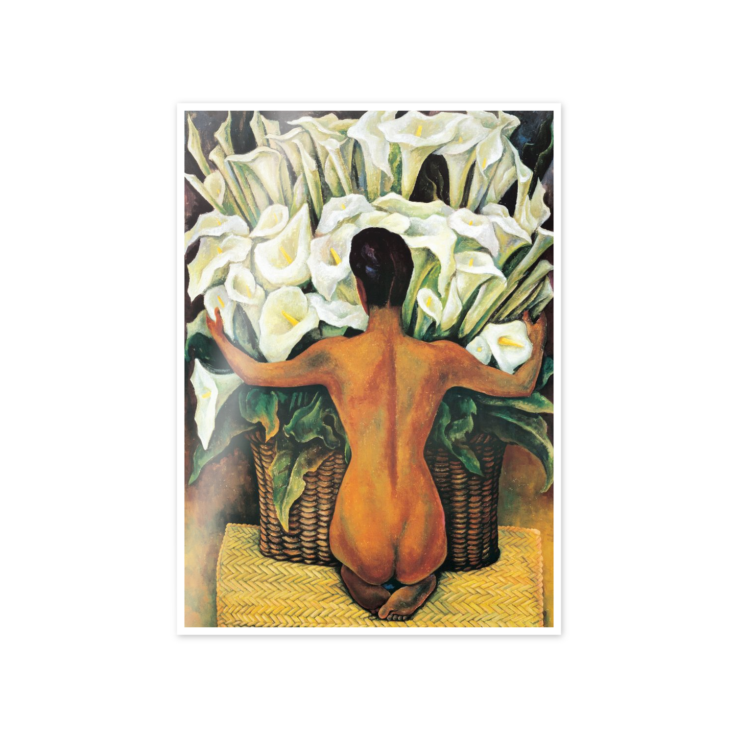 Homage to Rivera - Nude With Calla Lilies cm 50x70