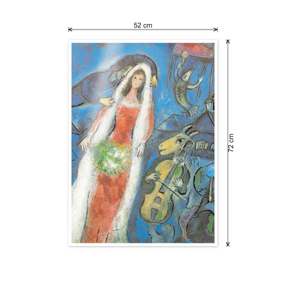 Homage to Chagall - La Mariee,1950 cm 50x70 - misure