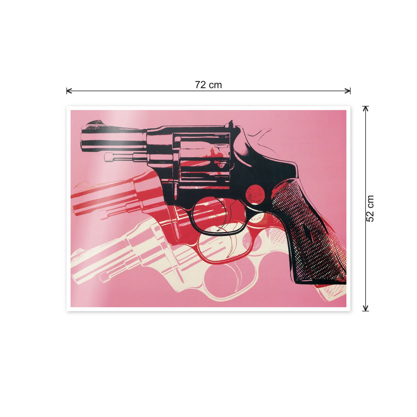Homage to Warhol - Gun, 81-82 cm 70x50 - misure