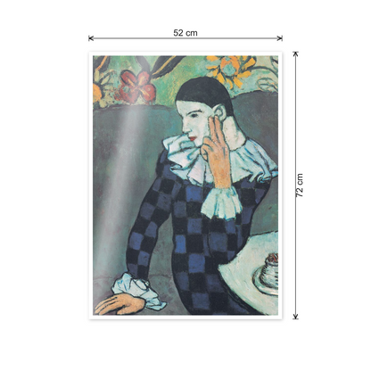 Homage to Picasso - Thoughtful Harlequin cm 50x70 - misure