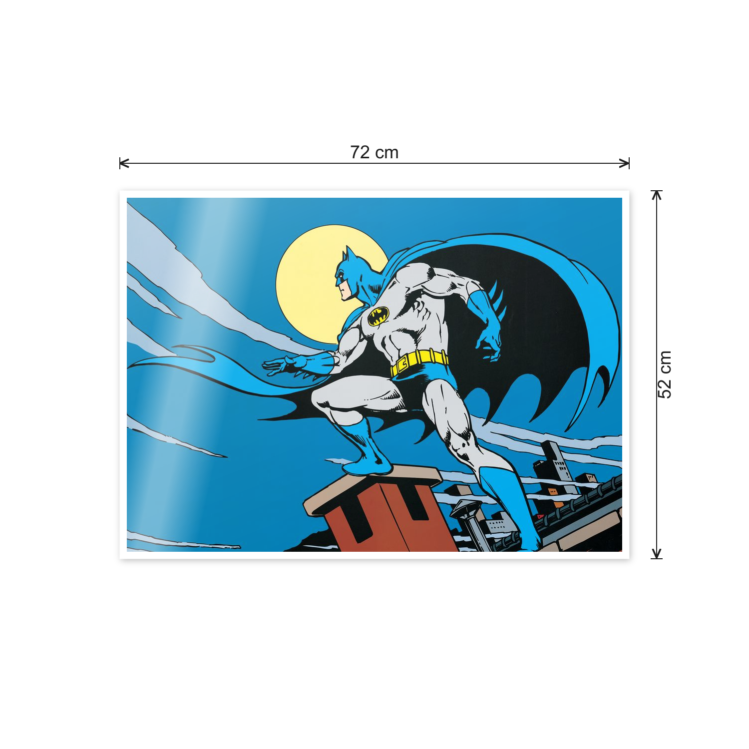 Homage to Batman - Gotham City cm 70x50 - misure