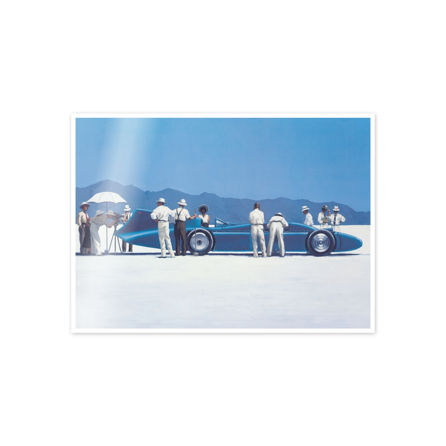 Homage to Vettriano - Bluebird At Bonneville cm 70x50