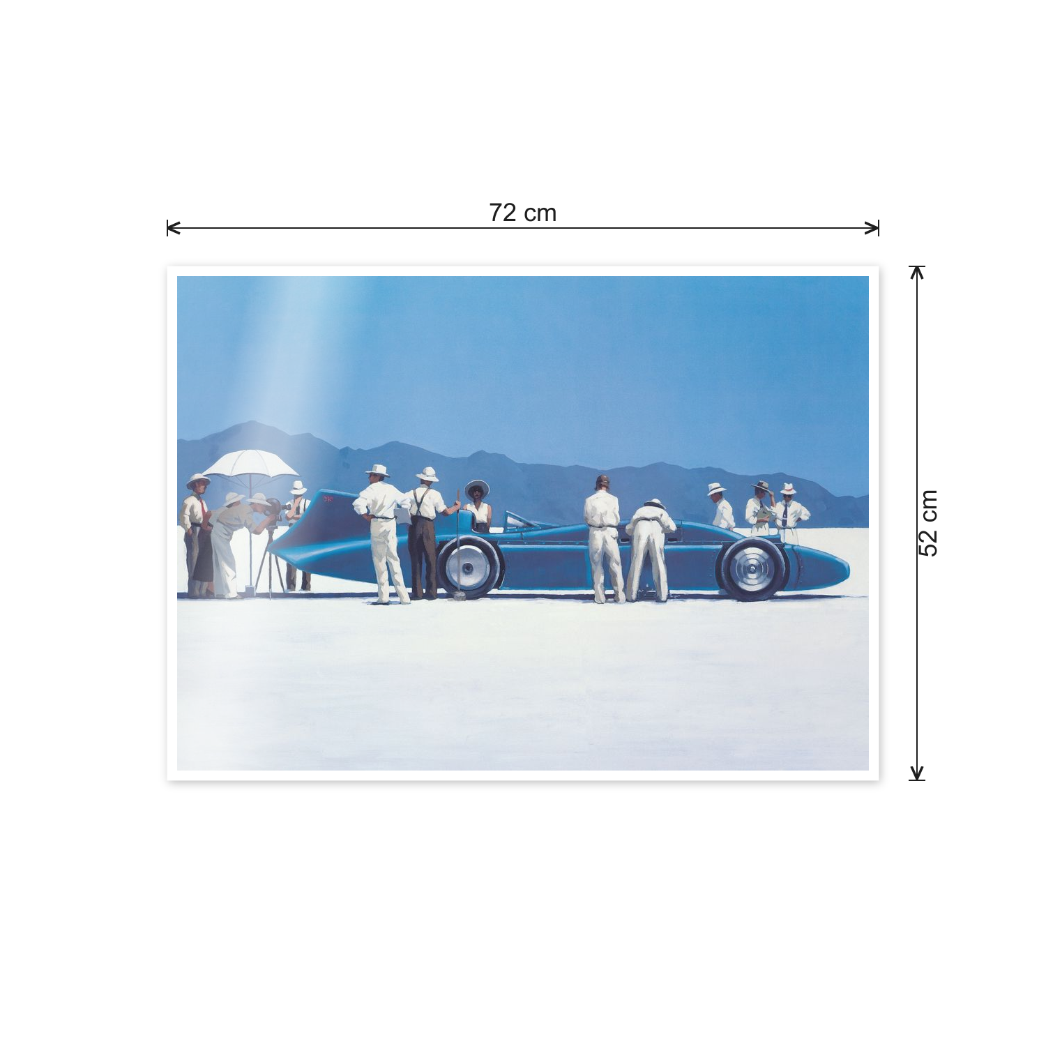 Homage to Vettriano - Bluebird At Bonneville cm 70x50 - misure