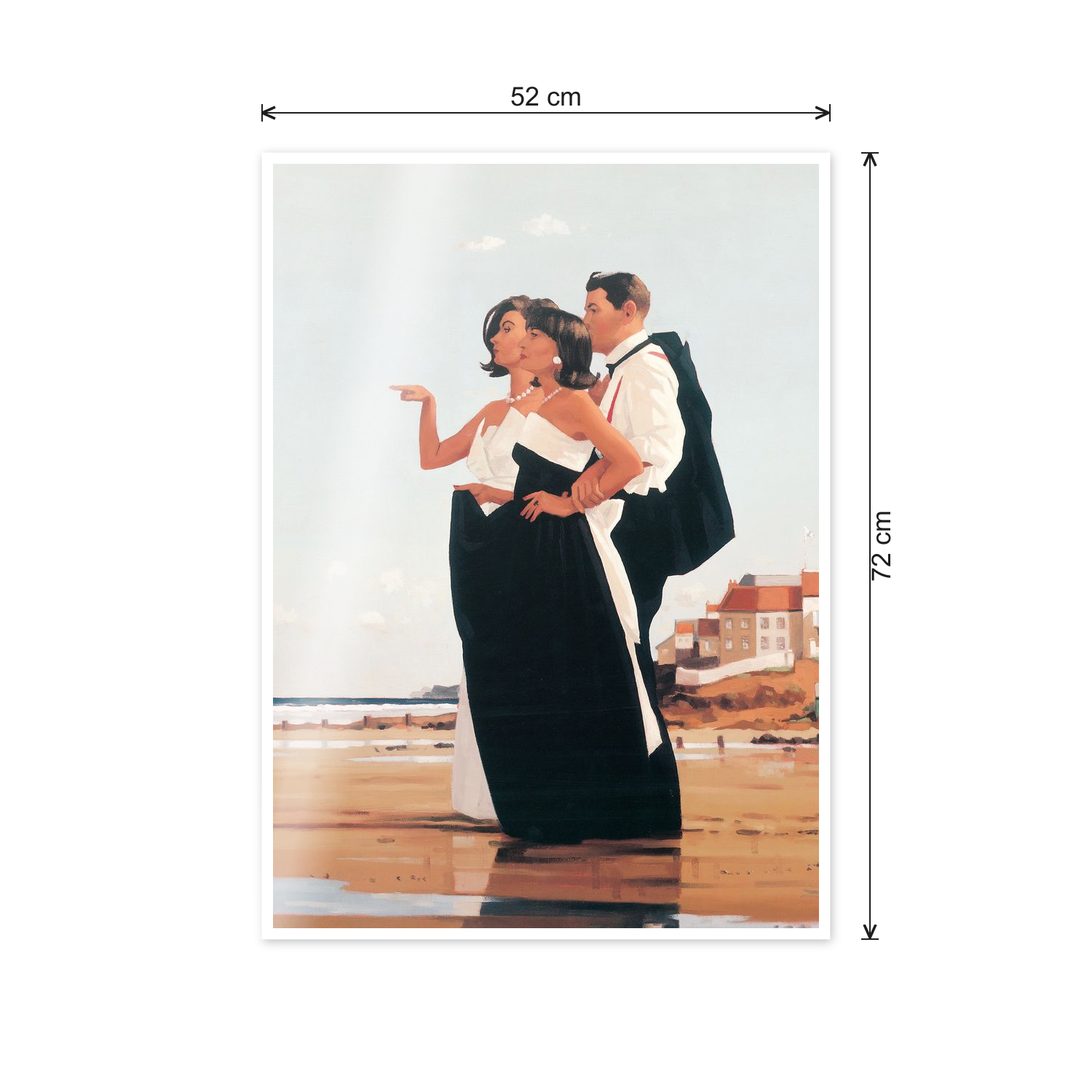 Homage to Vettriano - The Missing Man II cm 50x70 - misure