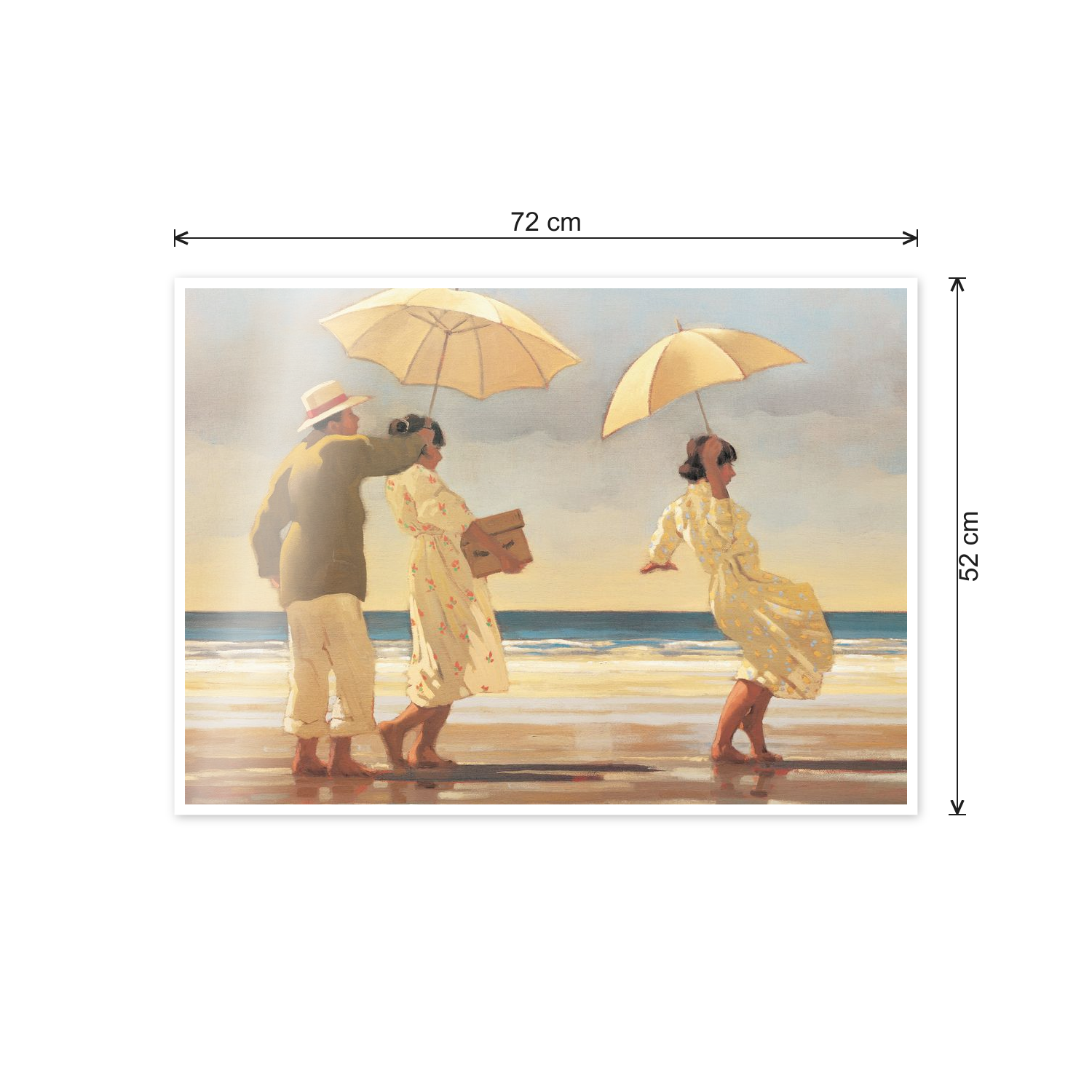 Homage to Vettriano - The Picnic Party cm 70x50 - misure