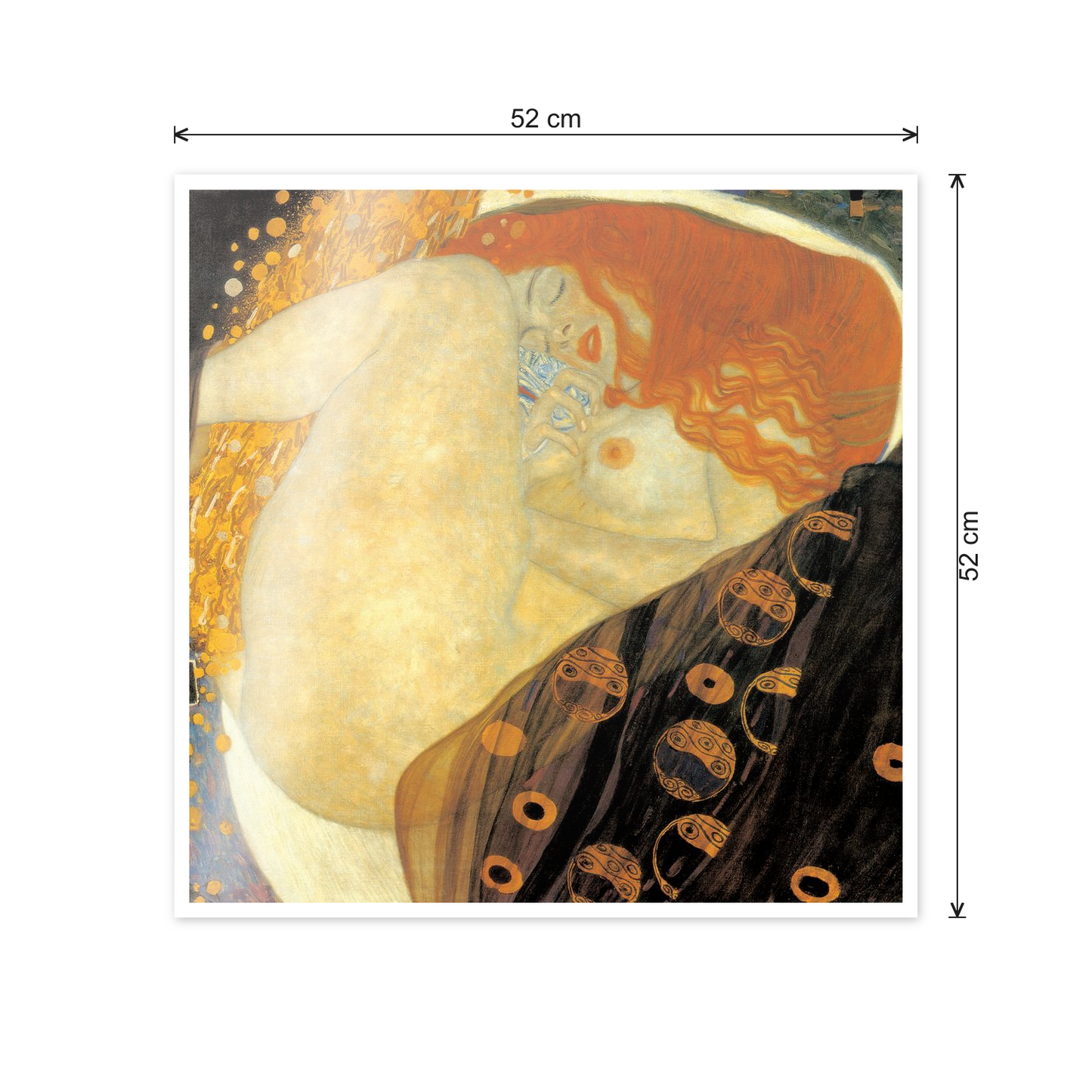 Homage to Klimt - Danae cm 50x50 - misure