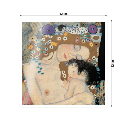 Homage to Klimt - The Three Ages of Woman cm 50x50 - misure