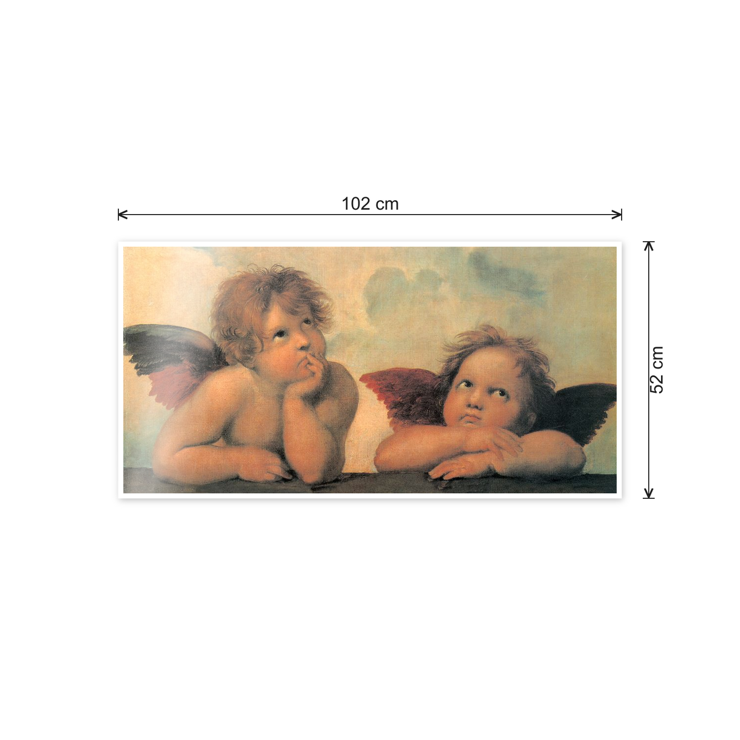 Homage to Raffaello - Madonna Sistina cm 100x50 - misure