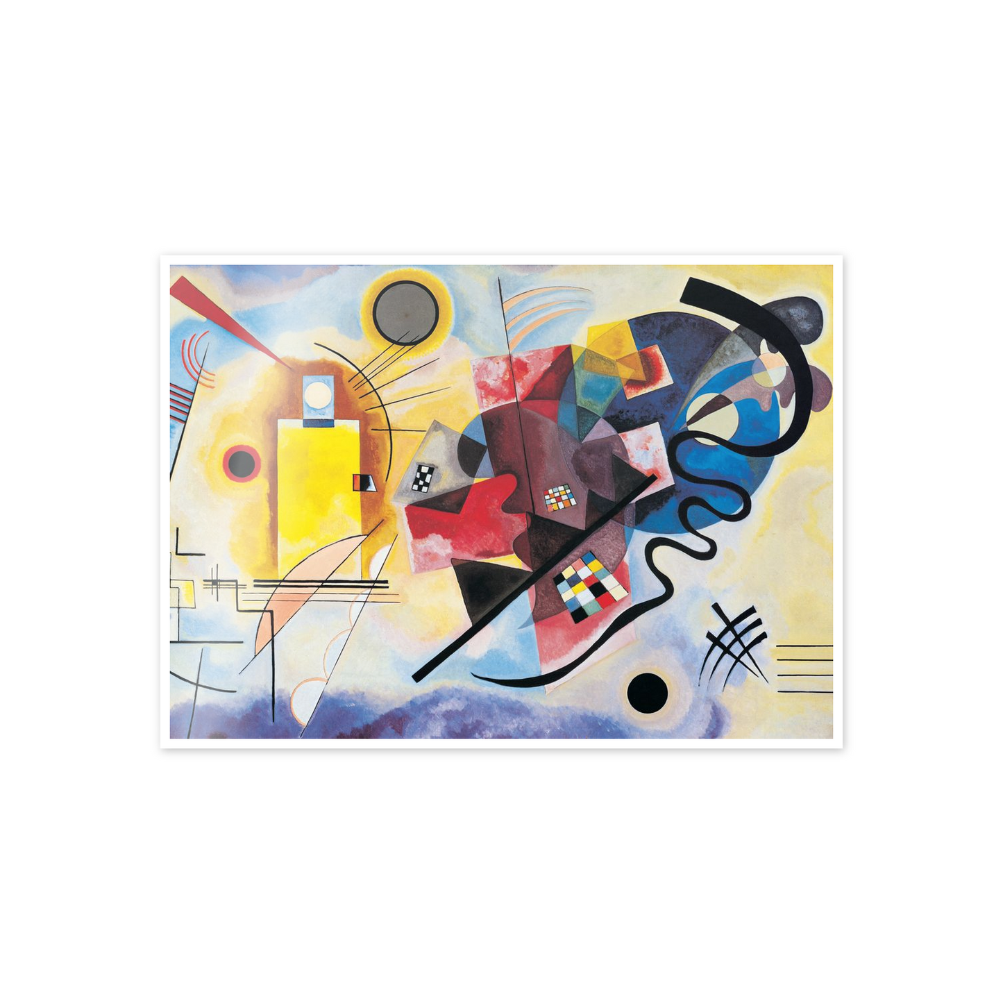 Homage to Kandisnsky - Yellow-Red-Blue cm 70x50