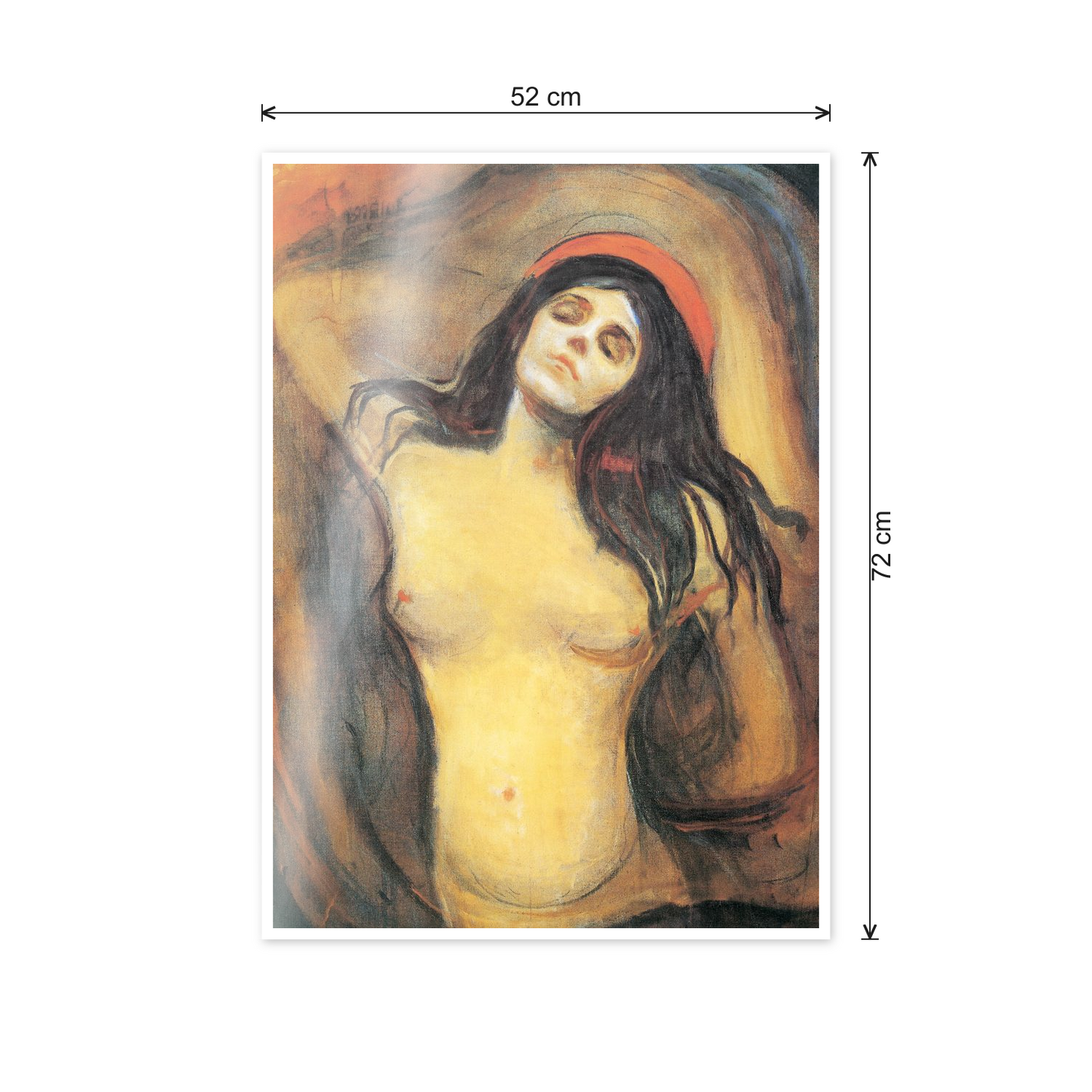 Homage to Munch - Madonna 1894-1895 cm 50x70 - misure