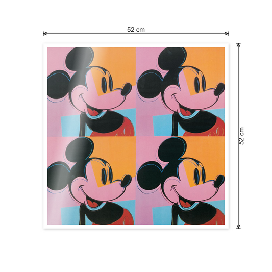 Homage to Warhol - Mickey Mouse cm 50x50 - misure