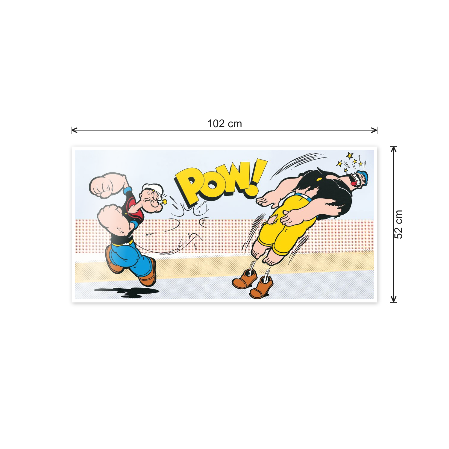 Popeye & Brutus cm 100x50 - misure