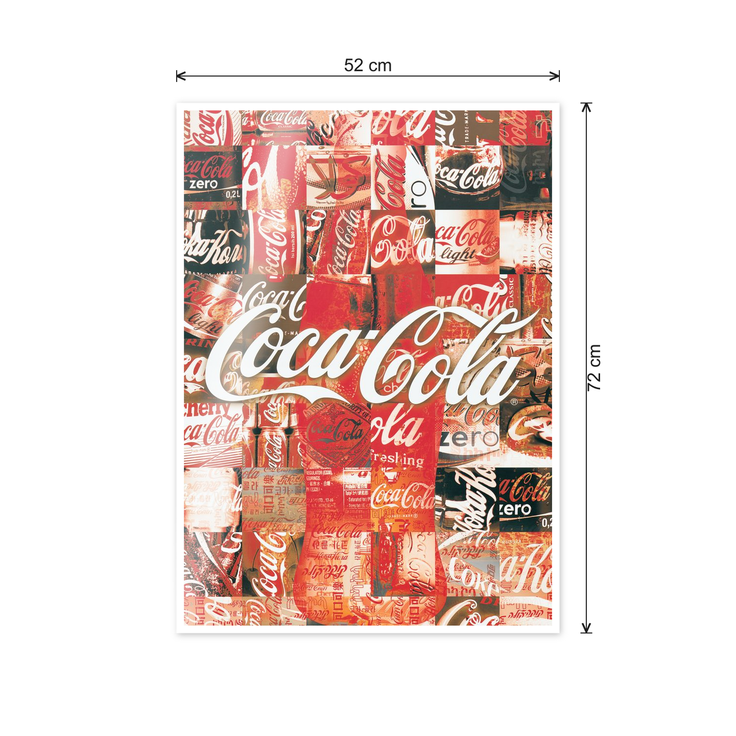 Homage to Coke Patchwork cm 50x70 - misure