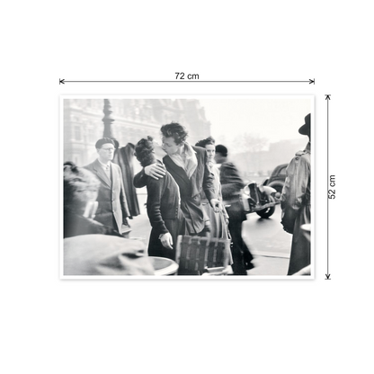 Kiss at the Hôtel de Ville, Paris 1950 cm 70x50 - misure
