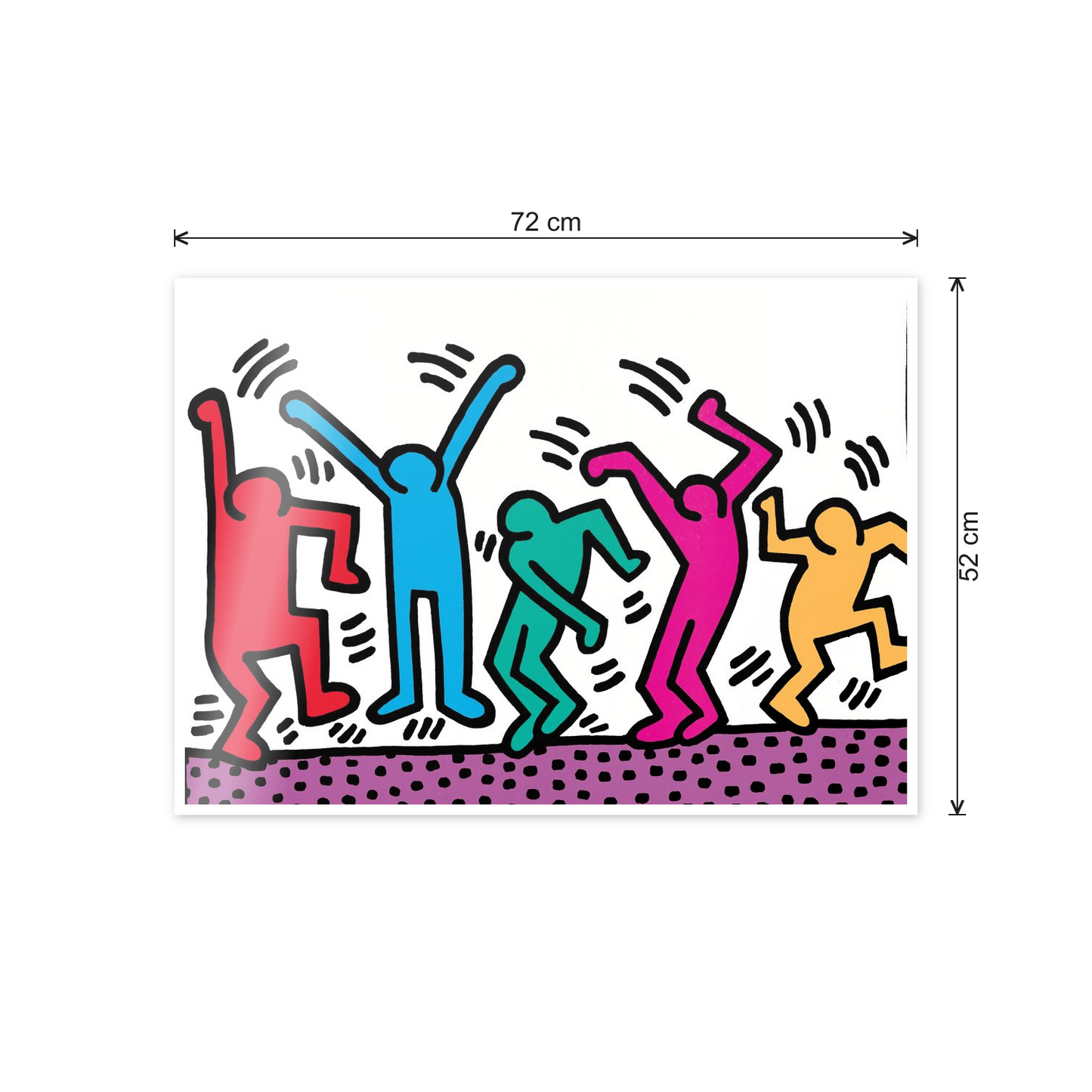 Homage to Haring - Untitled cm 70x50 - misure