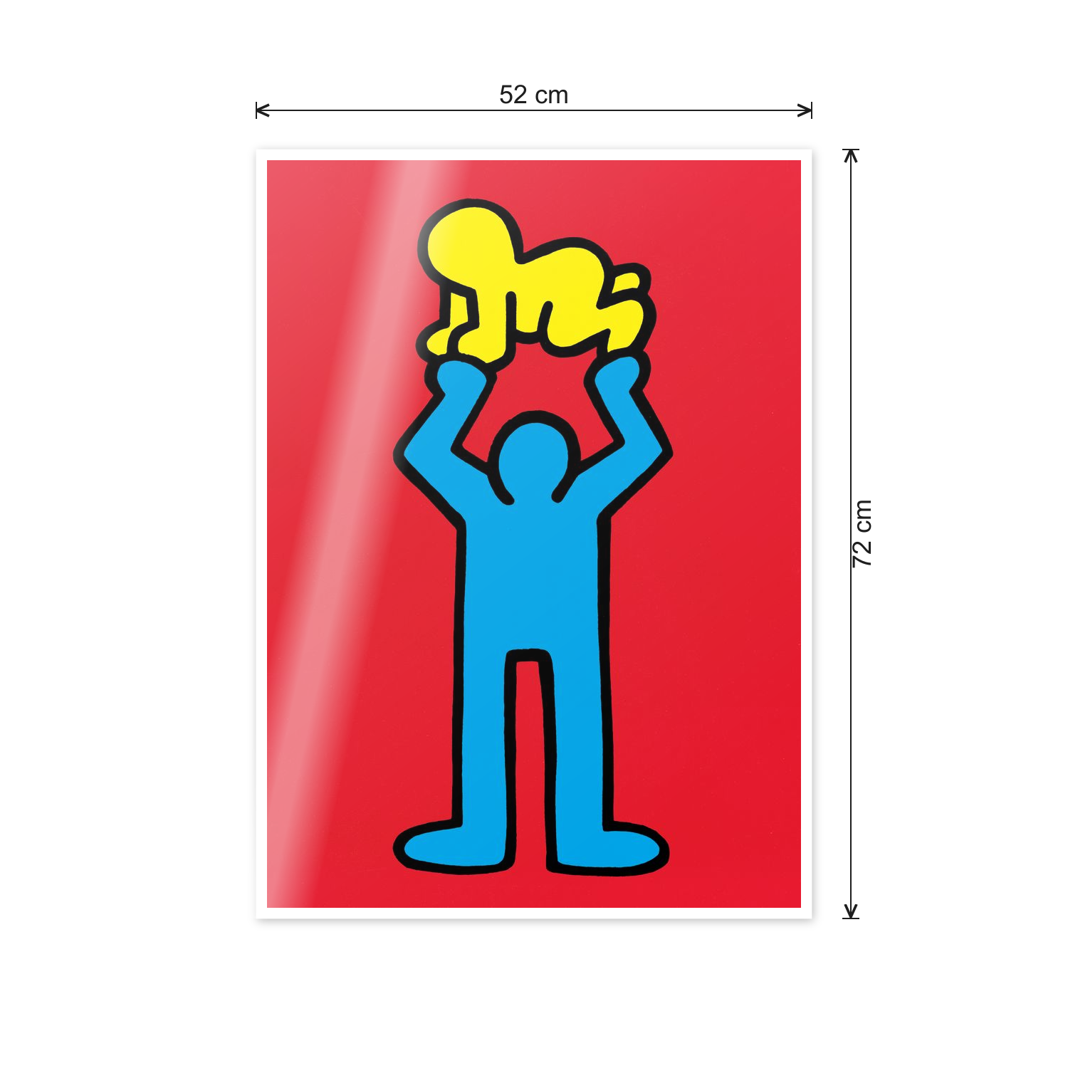 Homage to Haring - Untitled cm 50x70 - misure
