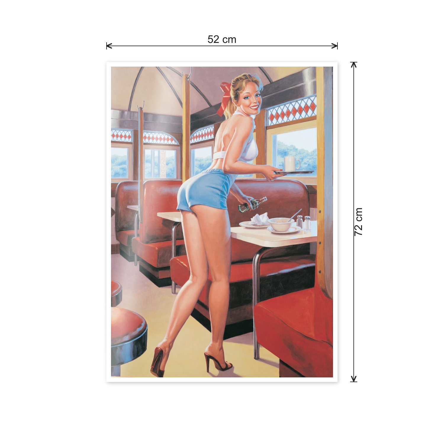 Pin up diner cm 50x70 - misure