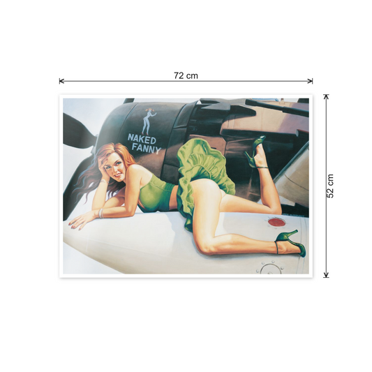 Pin up nacked funny cm 70x50 - misure