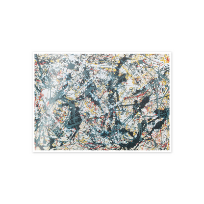 Homage to Pollock - Silver Over Black White Yellow And Red 1948 cm 70x50