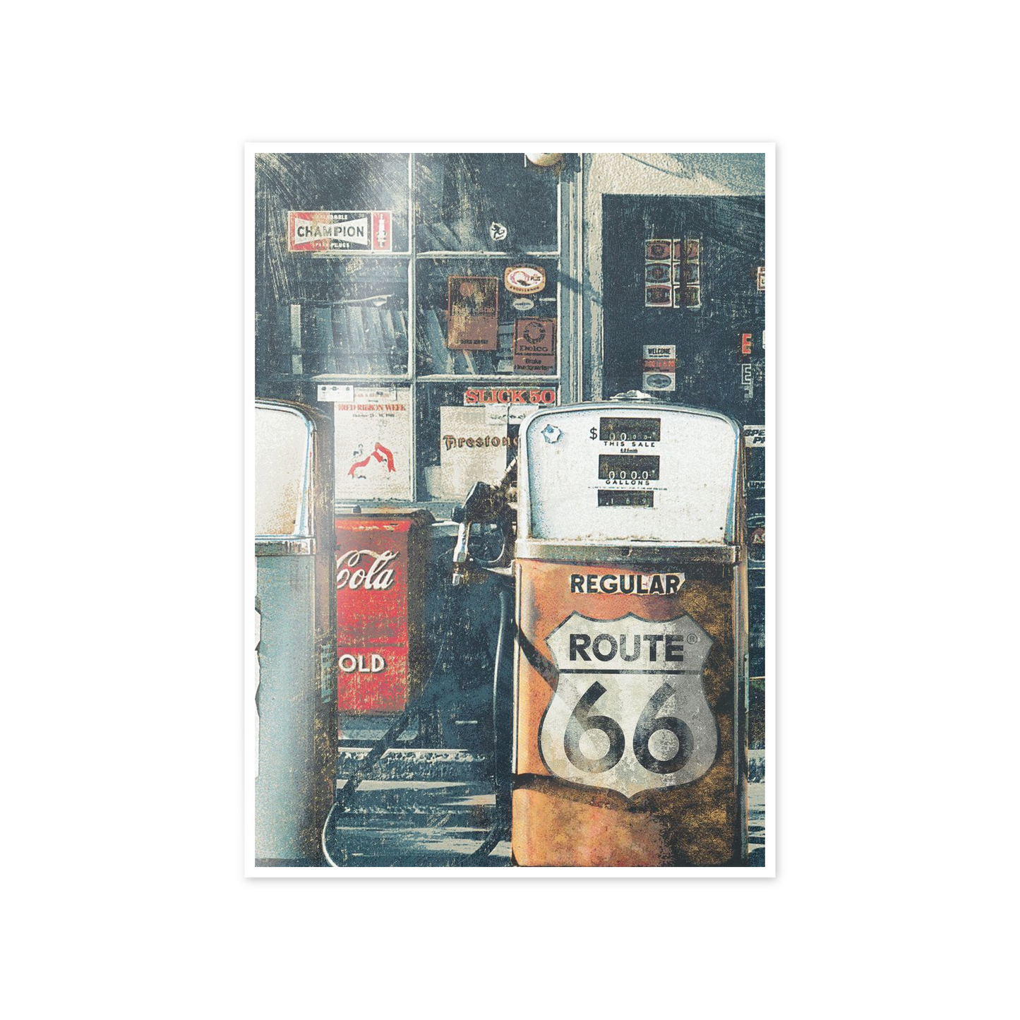 Route 66 Gas Station cm 50x70