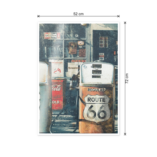 Route 66 Gas Station cm 50x70 - misure