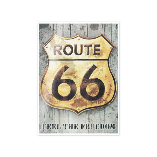 Route 66 Golden Sign cm 50x70