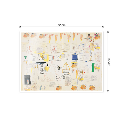Homage to Basquiat - Icarus Esso cm 70x50 - misure